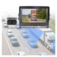 Monitor LCD de 7 Pulgadas para Autobús, Sistema de Detección de Punto Ciego para Vehículo, Cámara de Reversa de 360 Grados y Cámara para Bebés, Video de Seguridad AHD 1080P