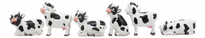 Juego de 6 Figuras de Resina de Vacas, Figuras de Vacas Bovinas Lindas y Extravagantes, Coleccionables de Animales de Granja, Praderas Rurales - Product Image 2