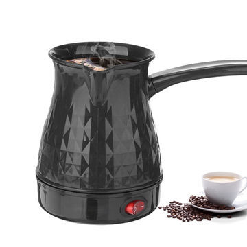 Stainless Steel Electric Portable Turkish Coffee Maker Machine for Car Use Espresso & Tea Moka Pour-Over Pot Energy Saving