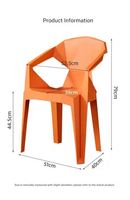 Chaises de restaurant, mobilier d'extérieur, chaises en plastique robustes, chaise de salle à manger minimaliste épaisse, chaises empilables, fauteuil