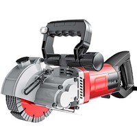 Rainureuse Murale Industrielle Puissante Monobloc pour Béton, Rainurage Sans Poussière avec Source Électrique 220V