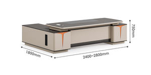 Jefe de negocios personalizado Gerente comercial de lujo Muebles de oficina Director ejecutivo Escritorio de oficina en forma de L - Product Image 3