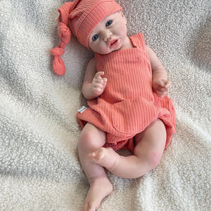 Bambola Reborn Femmina da 18" in Silicone a Corpo Pieno Dipinta da Artista con Occhi Azzurri Bambola Rinata Realistica e Flessibile Neonato Regalo di Natale e Compleanno - Product Image 1