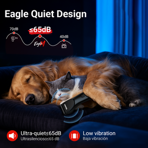 LILIPRO EagleM 5 in 1 Alat Cukur Bulu Hewan Peliharaan Elektrik Senyap, Pencukur Anjing & Kucing Tanpa Kabel, Produk Perawatan Hewan dengan Layar LCD - Product Image 3