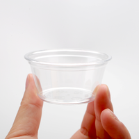 Transparent 0.75oz 1oz 2oz 3oz 4oz 5oz Petite tasse de soja en PET PP Pot à emporter Récipient de sauce de restaurant en plastique à emporter