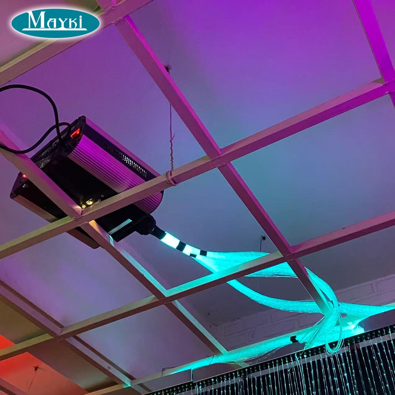 150W DMX512 RGBW Twinkle LED Engine Fiber Optic Light Engine Optical Fiber Generator for Pool Fiber Lighting