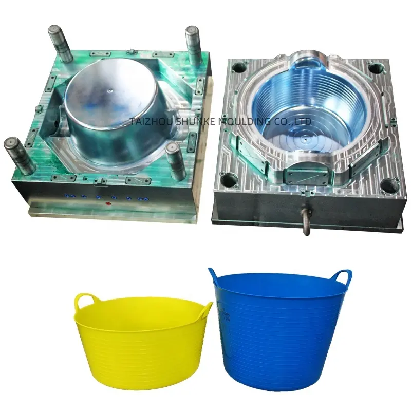 Molde de cesta de almacenamiento de plástico molde de cesta de fruta molde de inyección de cubo de lavandería de plástico
