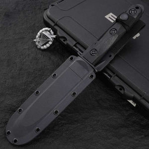 Cuchillo Bowie KB EK MODEL 5 EK45 con punta recta, para acampar al aire libre, de acero inoxidable, mango de fibra de vidrio, 4 mm de grosor, DIY OEM, 20 cm - Product Image 5