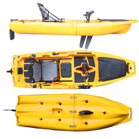 Kayak à pédales Vicking Heavy Duty HDPE 9 pieds 1 personne, bateau de pêche en mer, propulsion par hélice, modulaire avec moteur électrique