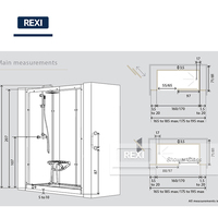 Style ouvert coulissant en verre sans cadre certifié CE de 8mm 10mm 12mm pour des salles de douche d'hôtel ou d'appartement