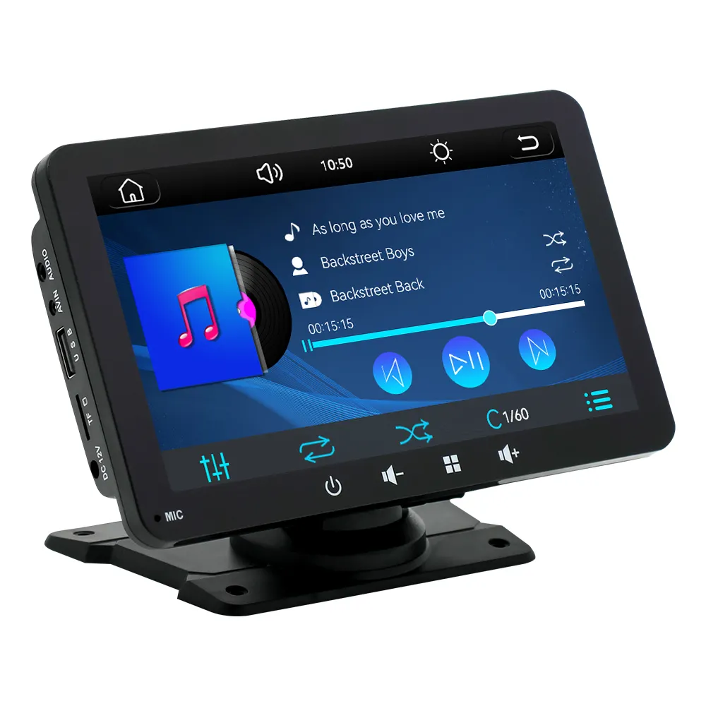 7 "Draadloze Carplay/Android Auto Touchscreen Autoradio Draagbare Dashboard Mount Adapter Navigatie/Spiegel/Link Hd Lrv/Fm/Am/Voice