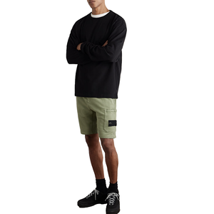 Pantalones Cortos <span class=keywords><strong>Cargo</strong></span> Color Verde Oliva para <span class=keywords><strong>Hombre</strong></span>, Mezcla de Algodón, Cintura Elástica con Cordón, Largura hasta la Rodilla, Estilo Casual para Uso Diario y Actividades al Aire Libre - Product Image 6