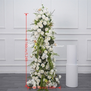 DKB Wholesale Forest Greenery Artificial Horn Arch Silk White Green <b>Flower</b> Arch Wedding Backdrop Decoration for Wedding Decor - Product Image 2