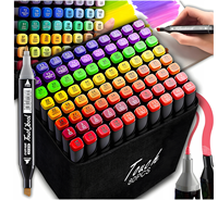 Artiste 80 couleurs double pointe croquis marqueurs d'alcool pointe fine peinture permanente Art marqueurs ensemble pour adultes double pointe croquis conception