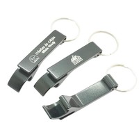 Décapsuleur de bouteilles de bière portable en alliage d'aluminium, porte-clés, logo gravé au laser personnalisé, durable, multicolore, promotionnel