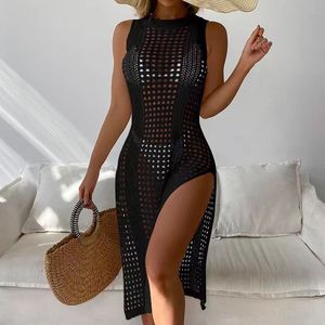 Nouvelle Robe Cache-Cœur Creuse Unie Sexy pour la Plage, Protection Solaire, Idéale pour l'Été 2026 - Product Image 4