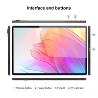 Tablet PC TPS Terlaris 10.51 Inci Layar Sentuh 6GB+128GB Android 12 BT & Dual WiFi Jaringan 4G Produk Baru