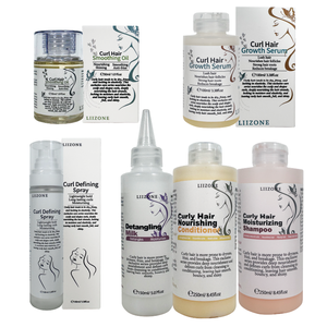 Kuru kıvırcık hasarlı saçlar için özel etiket organik kıvırcık saç bakımı seti şampuan ve saç kremi - Product Image 3