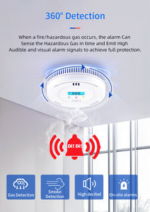 <span class=keywords><strong>Détecteur</strong></span> <span class=keywords><strong>de</strong></span> <span class=keywords><strong>fumée</strong></span> CO photoélectrique/ Chimique <span class=keywords><strong>sans</strong></span> <span class=keywords><strong>fil</strong></span> WiFi PGST pour la maison, double capteur, autonomie <span class=keywords><strong>de</strong></span> 10 ans, couverture <span class=keywords><strong>de</strong></span> 20-40m, 85 - Product Image 5