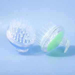 Prijs bespreekbaar, aanpasbaar, compact, opvouwbaar, ovale babyhaarwasborstel, ionisch, waterdicht, zacht ABS handvat, shampoo borstel - Product Image 2