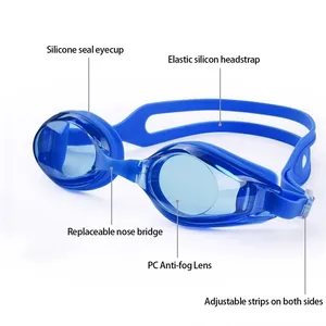 gözlük anti-sis yüzme speedo Suppliers-Yetişkin ve çocuklar tek parça yüzmek cam anti sis optik yüzücü gözlükleri ile kılıf