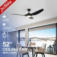 Ventilateur de plafond intelligent 1stshine avec lumière LED, design moderne, efficace et sûr, commande à distance, directement de l'usine