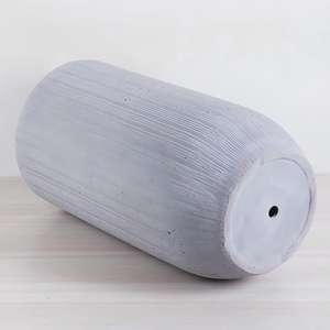 <span class=keywords><strong>Maceta</strong></span> Alta <span class=keywords><strong>Redonda</strong></span> de Cemento con Grano Vertical para Interiores y Exteriores, <span class=keywords><strong>Maceta</strong></span> de Magnesio para Paisajismo - Product Image 6