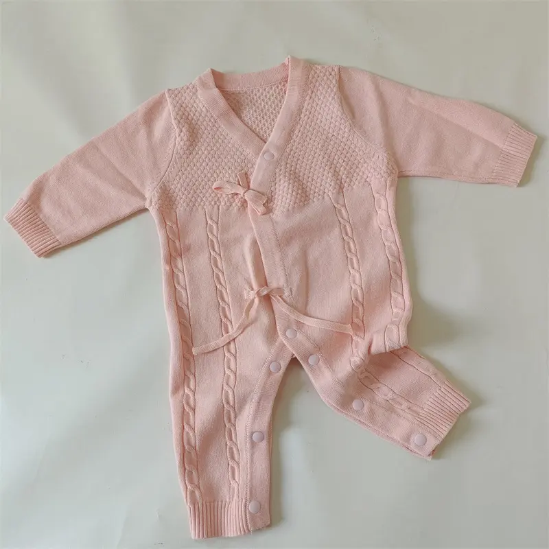 Cute kimono style 100%cotton Knit baby romper infant clothing toddler Jumpsuits