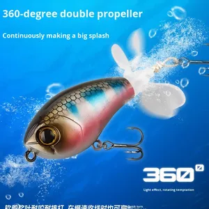 Señuelo de Pesca de Superficie Serie Long Casting Tractor, Flotante, Tipo Popper, Pencil, con Hélice, Cebo Duro de ABS, Anzuelos para Peces Cabeza de Serpiente - Product Image 2