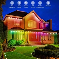 Lumières extérieures permanentes de 15 m, lumières intelligentes RGB pour l'extérieur, étanches IP67, éclairage des avant-toits pour Noël, décoration de toutes les fêtes