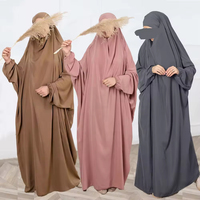 Une pièce pleine longueur de haute qualité pour Jilbab turc français Nida Abaya robe musulmane pour filles en polyester