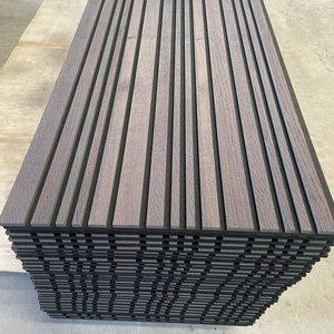 Panneau mural insonorisé en fibre de polyester de surface en chêne teck MDF décoration intérieure panneau <span class=keywords><strong>anti</strong></span>-<span class=keywords><strong>bruit</strong></span> insonorisant - Product Image 1