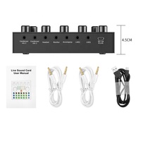 Carte son pour microphone V8S en métal, mixeur audio Bluetooth pour l'enregistrement, le streaming et la diffusion en direct