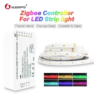 Kit de Tiras LED Inteligentes con Control por Aplicación GLEDOPTO, Controlador de Tiras LED RGBCCT, Compatible con <span class=keywords><strong>Echo</strong></span> <span class=keywords><strong>Plus</strong></span>, <span class=keywords><strong>Alexa</strong></span> y SmartThings - Product Image 1