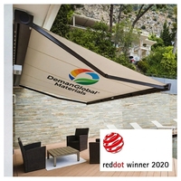 Auvent de terrasse extérieur moderne automatique en aluminium, imperméable, coupe-vent, protection UV, isolation thermique, télécommande