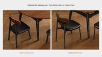 Ensemble table et chaises de salle à manger vintage en bois massif pour petits appartements, table extensible et pliable moderne et simple pour la maison