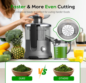 Extracteur de jus centrifuge facile à nettoyer, <span class=keywords><strong>goulotte</strong></span> d'alimentation de 76 mm de large, 3 vitesses, pour fruits et légumes entiers - Product Image 3