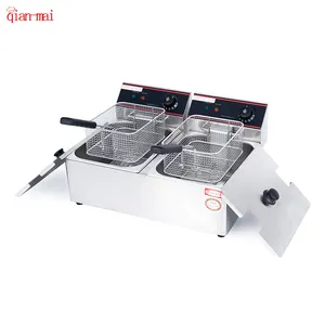 6 liter stainless steel electric restaurant equipment turkey commercial with basket deep fryer snack machines