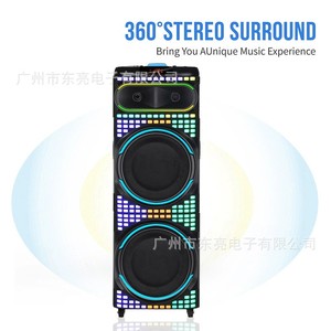 Kép 12 "12v14ah Pin 100W 300W Pmpo Home Theatre Stereo Woofer Karaoke Cho Xe Đẩy Loa Với 2 Không Dây mics - Product Image 3
