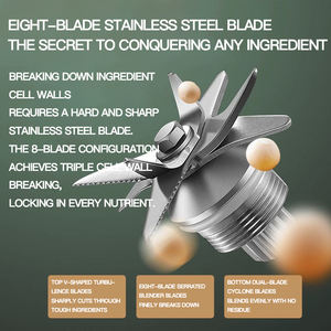 เครื่องปั่นน้ำผลไม้ไฟฟ้า ใบมีดสแตนเลส มอเตอร์เงียบ ใช้งานได้หลากหลาย สำหรับใช้ในครัวเรือนและเชิงพาณิชย์ - Product Image 6