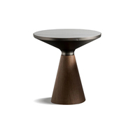 Table basse en bois massif table d'appoint minimaliste moderne en noyer lumière luxe marbre naturel comptoir ensemble de table basse