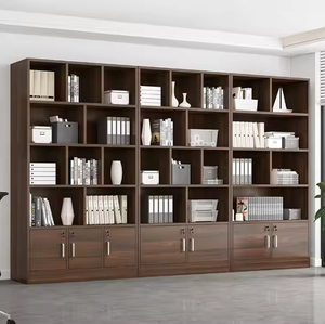 Estantería de madera de gran capacidad con armarios, estante de almacenamiento de varios niveles, armario para sala de estar, muebles de oficina, almacenamiento de exhibición - Product Image 2