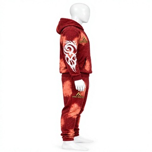 Prix de gros, design personnalisé, imprimé avec des strass, sweat-shirt à capuche 100% coton, tenue de sport décontractée, nouveau design, survêtement pour homme tendance - Product Image 4