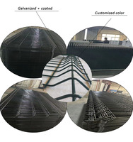 Clôture en treillis soudé 3D incurvé en fer galvanisé thermolaqué pour cour et ferme