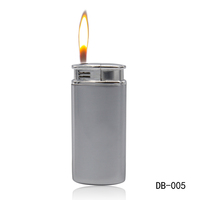 Briquet à gaz butane rechargeable personnalisable DEBANG, en alliage de zinc, design minimaliste, certifié CE, pour cigarettes, promotionnel