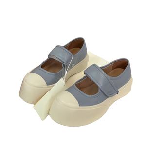 2026 Silver versatile anti slip shallow mouth <b>Velcro</b> thick rubber outsole women's round toe <b>shoes</b> Mary Jane novel college style - Product Image 4