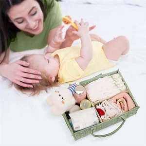 Tote Baby Diaper Caddy Organizer <b>Basket</b> <b>Storage</b> <b>for</b> Baby Essentials Diaper Changing Pad <b>Basket</b> <b>Storage</b> Bag - Product Image 2