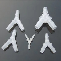 Raccord de tuyau d'air miniature Chang En 3/8 pouces 9,5 mm en forme de Y, connecteur à 3 voies, douille lisse, connecteur de tube en polypropylène PP