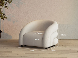 Cong sofa nhỏ khu vực nghỉ ngơi tiếp tân căn hộ nhỏ giả da Ba chỗ Thẩm mỹ viện hiện đại ánh sáng sang trọng - Product Image 3