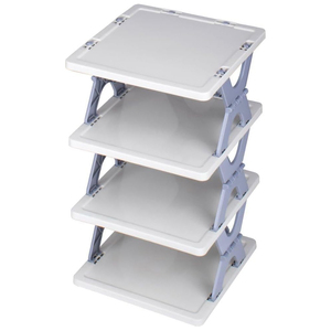 Zapatero Moderno de 5 Niveles para Entrada, Ahorrador de Espacio, Plegable, de Plástico PP, Multifuncional, de Alta Calidad, Tipo Piso, Fácil de Montar, para el Hogar - Product Image 2
